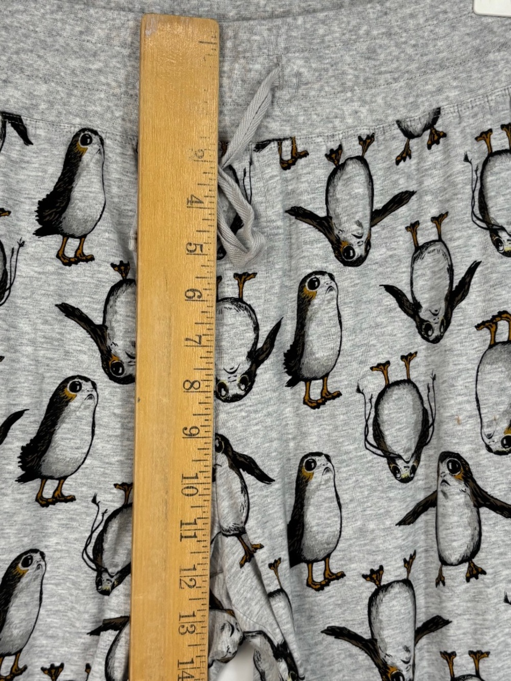 Disney Store Star Wars Womens Medium Lounge Pajama Pants Gray Porg Print Joggers - Picture 5 of 8
